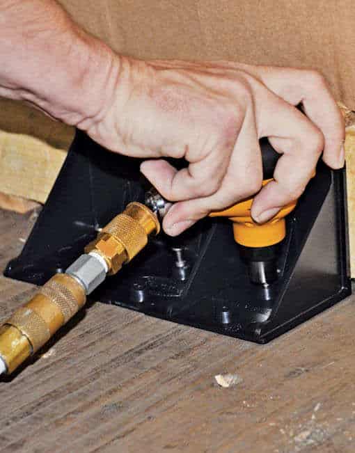 Floor Brace® palm nailer installed